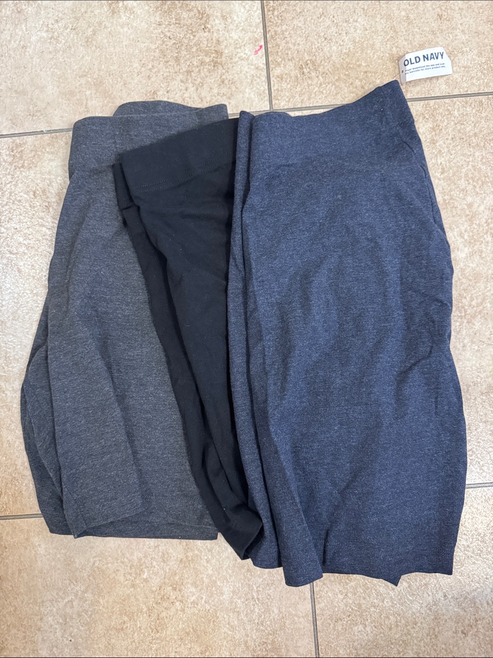 Old Navy Women's biker shorts Trio — Black, Charcoal, Navy